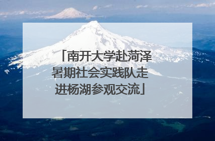 南开大学赴菏泽暑期社会实践队走进杨湖参观交流