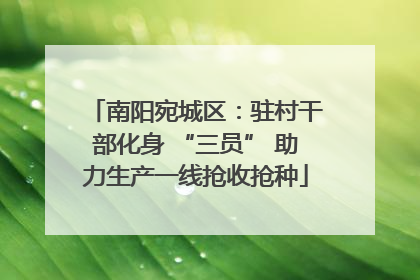 南阳宛城区：驻村干部化身 “三员” 助力生产一线抢收抢种