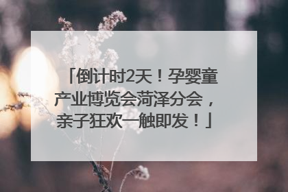 倒计时2天！孕婴童产业博览会菏泽分会，亲子狂欢一触即发！