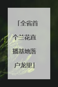 全省首个兰花直播基地落户龙里
