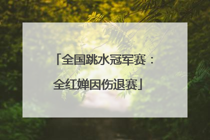 全国跳水冠军赛：全红婵因伤退赛