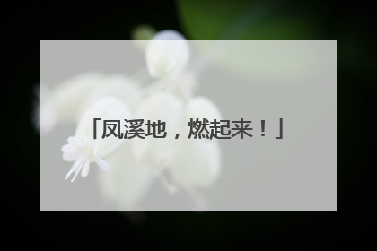 凤溪地，燃起来！