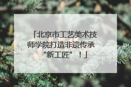北京市工艺美术技师学院打造非遗传承“新工匠”！