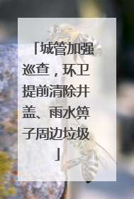 城管加强巡查，环卫提前清除井盖、雨水箅子周边垃圾