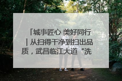 城事匠心 美好同行｜从扫得干净到扫出品质，武昌临江大道“洗”出洁净样板路