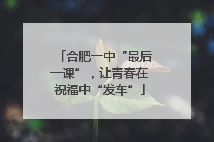合肥一中“最后一课”，让青春在祝福中“发车”