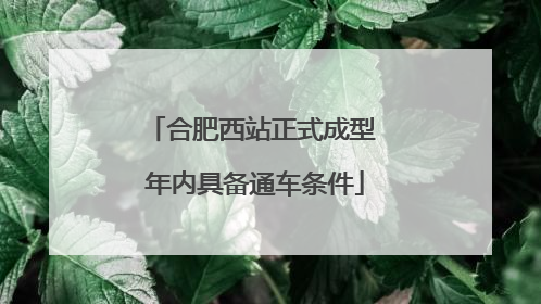 合肥西站正式成型 年内具备通车条件