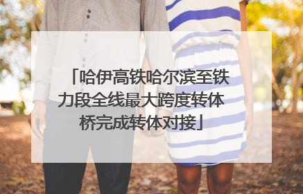 哈伊高铁哈尔滨至铁力段全线最大跨度转体桥完成转体对接