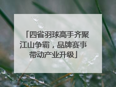 四省羽球高手齐聚江山争霸，品牌赛事带动产业升级