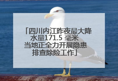 四川内江昨夜最大降水量171.5 毫米 当地正全力开展隐患排查除险工作