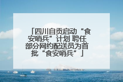 四川自贡启动“食安哨兵”计划 聘任部分网约配送员为首批“食安哨兵”