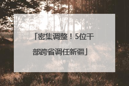 密集调整！5位干部跨省调任新疆