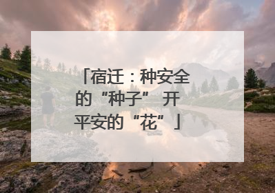 宿迁：种安全的“种子” 开平安的“花”