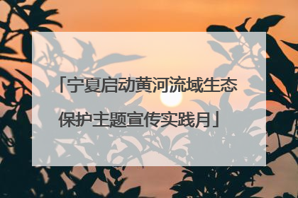 宁夏启动黄河流域生态保护主题宣传实践月