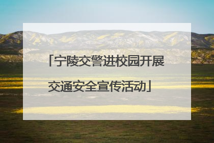 宁陵交警进校园开展交通安全宣传活动