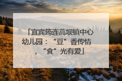 宜宾筠连蒿坝镇中心幼儿园：“豆”香传情，“食”光有爱