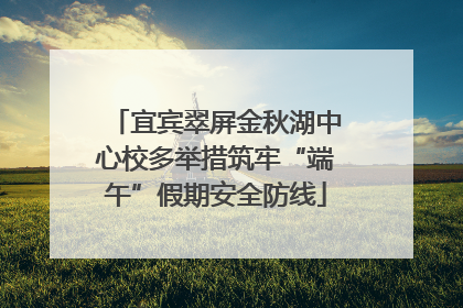 宜宾翠屏金秋湖中心校多举措筑牢“端午”假期安全防线