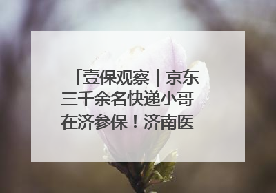 壹保观察｜京东三千余名快递小哥在济参保！济南医保局喊你来参保
