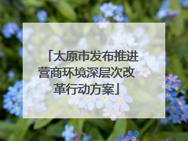 太原市发布推进营商环境深层次改革行动方案