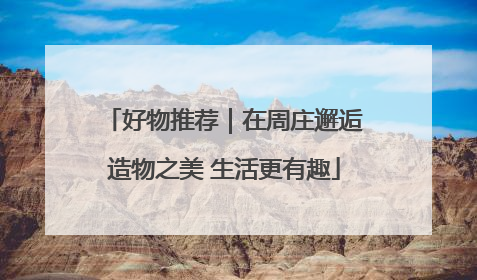 好物推荐｜在周庄邂逅造物之美 生活更有趣
