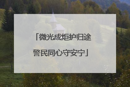 微光成炬护归途 警民同心守安宁
