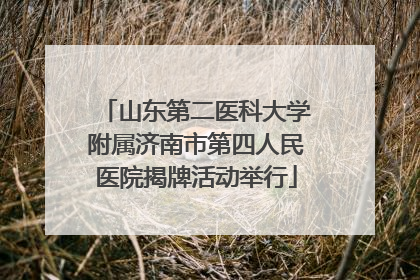 山东第二医科大学附属济南市第四人民医院揭牌活动举行