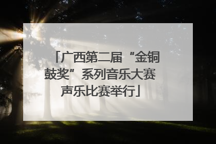 广西第二届“金铜鼓奖”系列音乐大赛声乐比赛举行