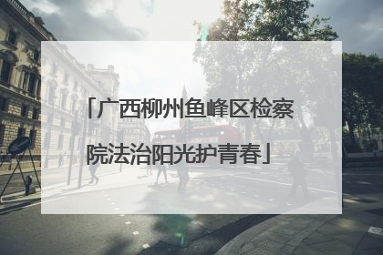广西柳州鱼峰区检察院法治阳光护青春