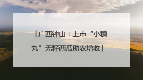 广西钟山：上市“小糖丸”无籽西瓜助农增收
