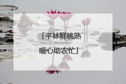 平林鲜桃熟 暖心助农忙