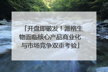 开盘即破发！派格生物面临核心产品商业化与市场竞争双重考验