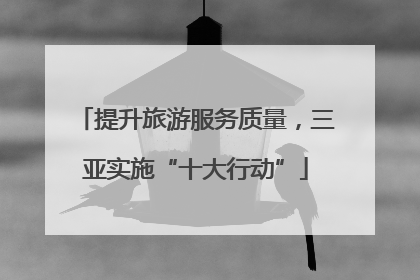 提升旅游服务质量，三亚实施“十大行动”