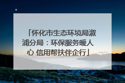 怀化市生态环境局溆浦分局：环保服务暖人心 信用帮扶伴企行
