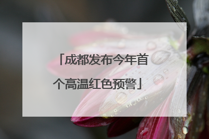 成都发布今年首个高温红色预警