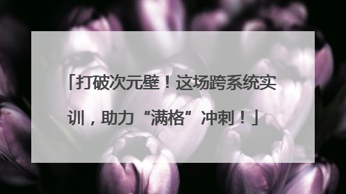 打破次元壁！这场跨系统实训，助力“满格”冲刺！
