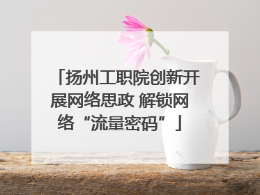 扬州工职院创新开展网络思政 解锁网络“流量密码”