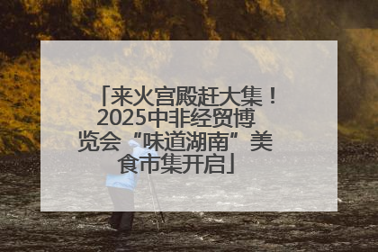 来火宫殿赶大集！2025中非经贸博览会“味道湖南”美食市集开启