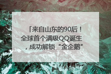 来自山东的90后！全球首个满级QQ诞生，成功解锁“金企鹅”，是继承父亲账号