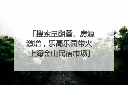 搜索量翻番、房源激增，乐高乐园带火上海金山民宿市场