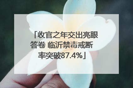 收官之年交出亮眼答卷 临沂禁毒戒断率突破87.4%