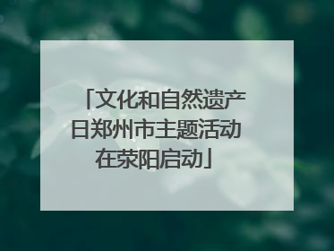 文化和自然遗产日郑州市主题活动在荥阳启动