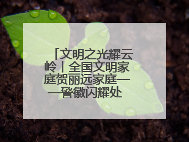 文明之光耀云岭丨全国文明家庭贺丽远家庭——警徽闪耀处 家风铸忠诚
