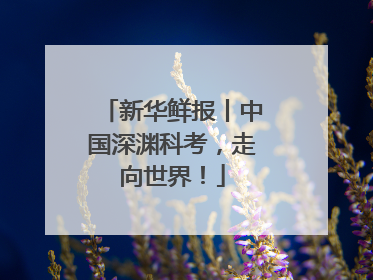 新华鲜报丨中国深渊科考，走向世界！