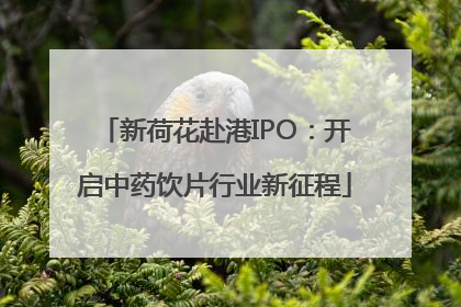 新荷花赴港IPO：开启中药饮片行业新征程