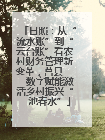 日照：从“流水账”到“云台账”看农村财务管理新变革，莒县——数字赋能激活乡村振兴“一池春水”