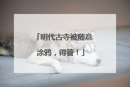 明代古寺被随意涂鸦，得管！