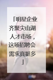 明星企业齐聚尖山湖人才市场，这场招聘会需求真挺多