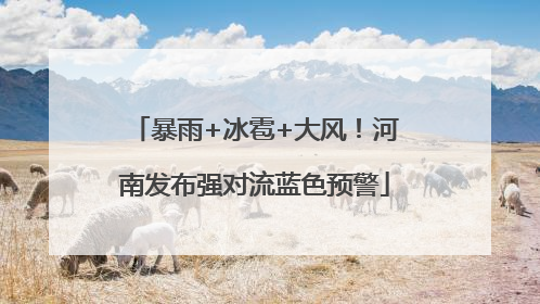 暴雨+冰雹+大风！河南发布强对流蓝色预警