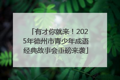 有才你就来！2025年德州市青少年成语经典故事会重磅来袭