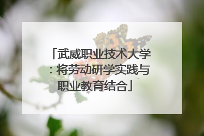 武威职业技术大学：将劳动研学实践与职业教育结合